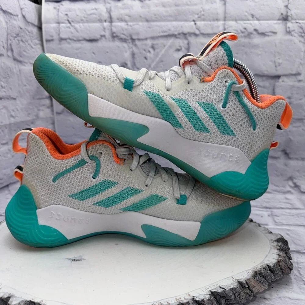 Adidas Harden Stepback 3 Shoes Men Sz 5 Wmn Sz 7 The Bahamas Bounce Mint Coral